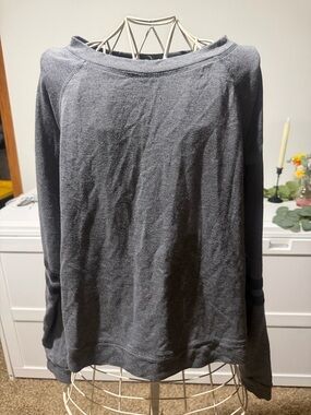 Women's Long Sleeve Crewneck Tee - Charcoal